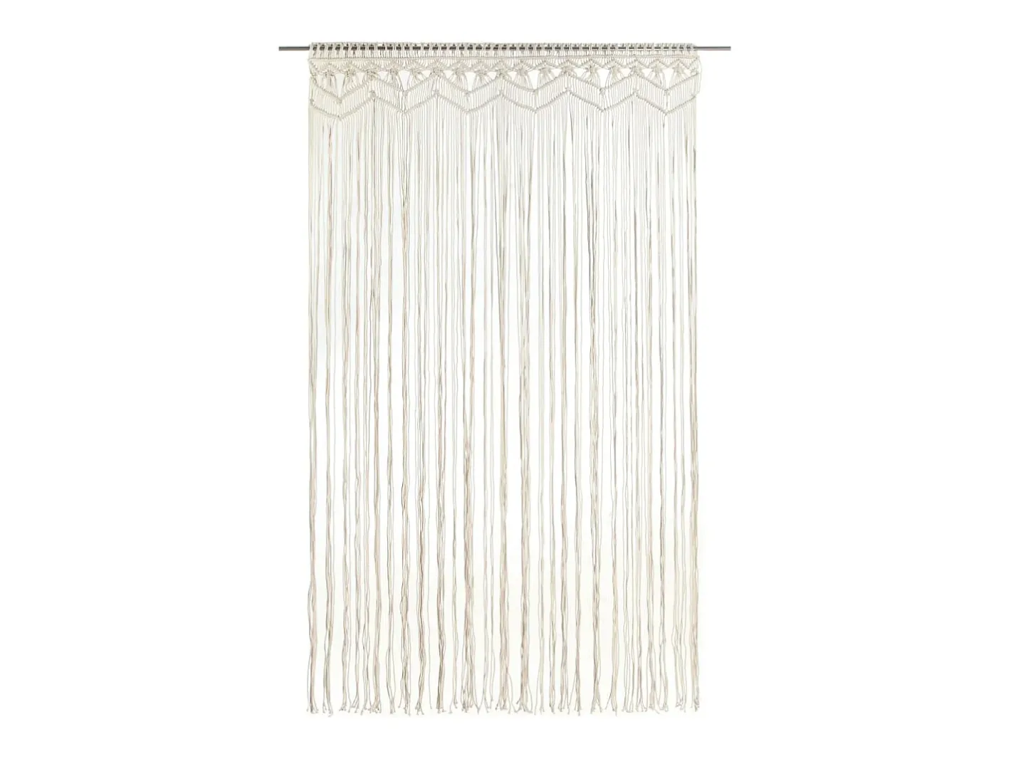 Ropa De Casa-Cortina de macramé algodón 140x240 cm ES478661 Crema