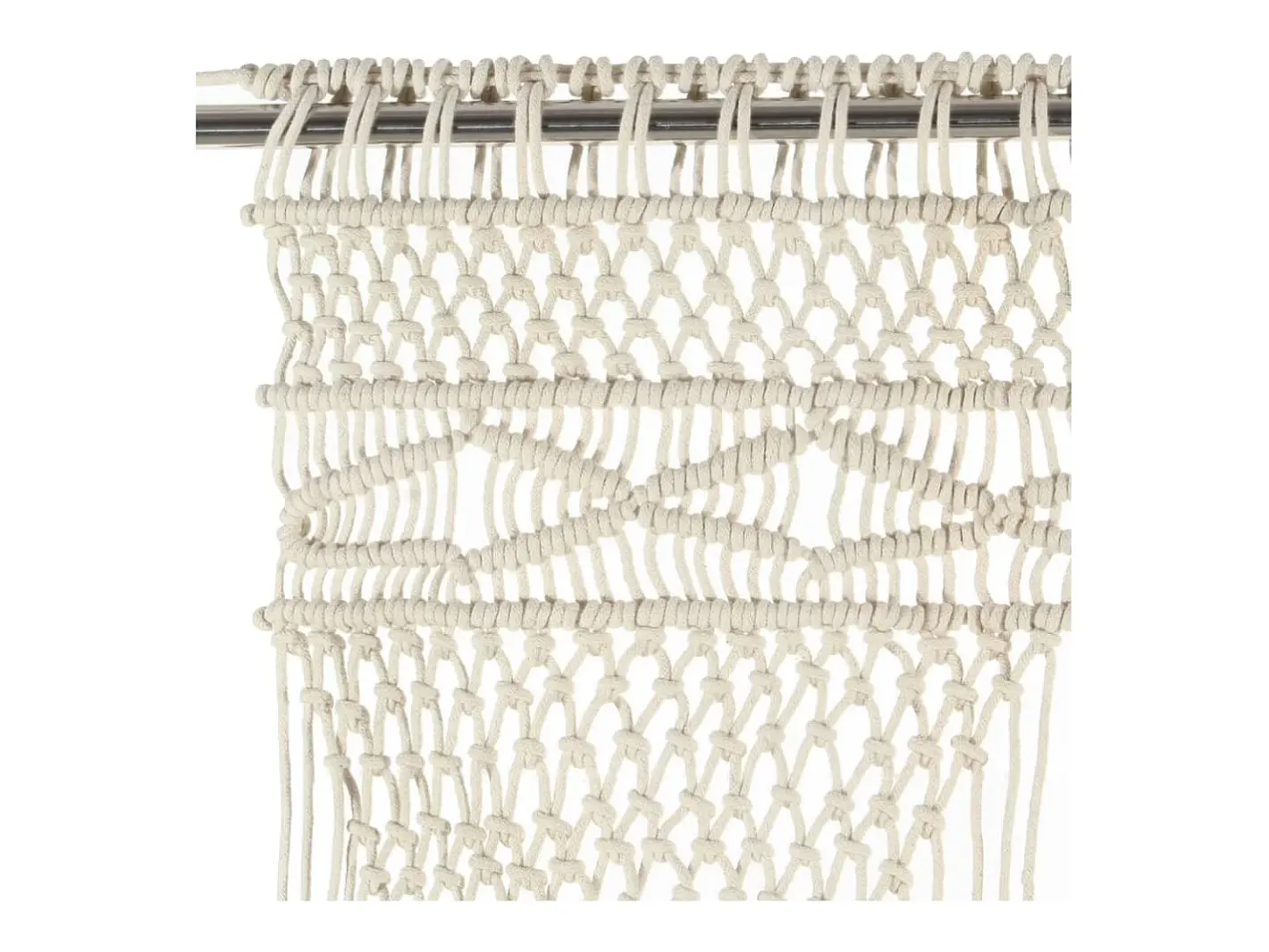 Ropa De Casa-Cortina de macramé algodón 140x240 cm ES614485 Crema