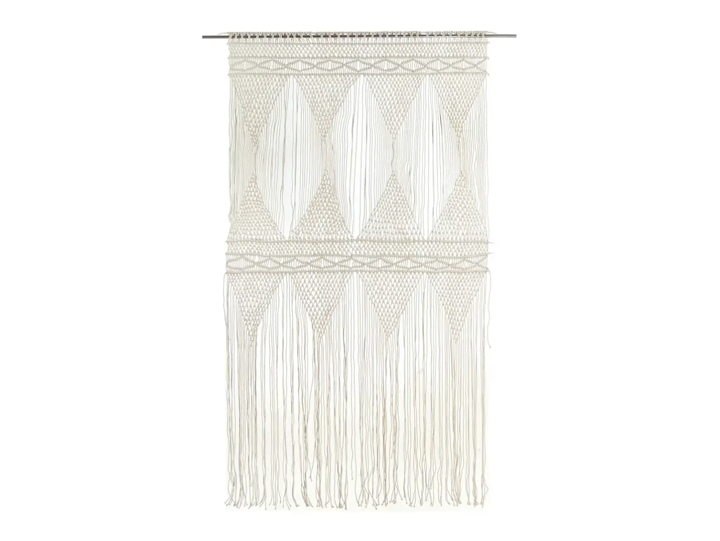 Ropa De Casa-Cortina de macramé algodón 140x240 cm ES614485 Crema