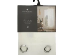 Atmosphera Ropa De Casa-Cortina fina lisa con ojales Marfil