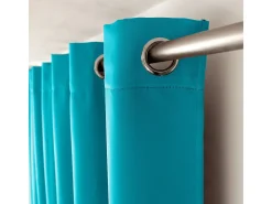 DECOSTAR Cortina ocultante unida con 8 ollaos 140 x 240 cm Azul turquesa New