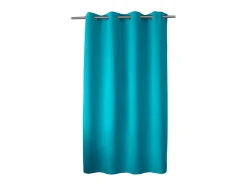 DECOSTAR Ropa De Casa-Cortina ocultante unida con 8 ollaos 140 x 180 cm Azul turquesa