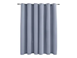 Ropa De Casa-Cortina opaca con anillas de metal 290x245 cm ES675171 Gris