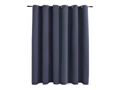 Ropa De Casa-Cortina opaca con anillas de metal 290x245 cm ES515943 Gris antracita