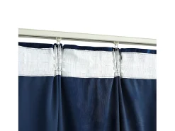 Ropa De Casa-Cortina opaca con ganchos terciopelo oscuro 290x245 cm ES489001 Azul