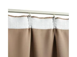Clearance Cortina opaca con ganchos gris 290x245 cm ES498397 Topo