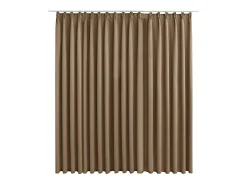 Clearance Cortina opaca con ganchos gris 290x245 cm ES498397 Topo