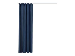 Cortina opaca con ganchos look de lino 290x245 cm ES482509 Azul Best