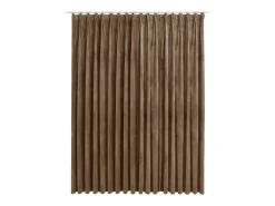 Outlet Cortina opaca con ganchos terciopelo 290x245 cm ES748849 Beige