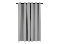 Ropa De Casa-Cortina opaca con ojales look de lino 290x245 cm ES155412 Gris