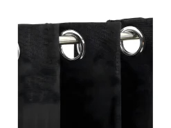 Cortina opaca con ojales look lino 2 pzas antracita 140x225 cm ES799032 Gris antracita