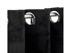 Best Cortina opaca con ojales look lino 2 pzas antracita 140x245 cm ES767205 Gris antracita