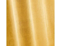 Douceur d'intérieur Cortina opaca efecto terciopelo "piel" 140 x 240 cm Amarillo Discount