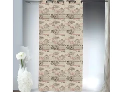 Cortina opaca impresión "fábrica" 145 x 260 cm Beige