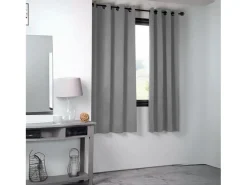 Cortina opaca unida 210gr/m² 135 x 250 cm Gris claro Online