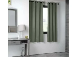 Cortina opaca unida 210gr/m² 135 x 250 cm Verde Outlet