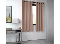 Cortina opaca unida 210gr/m² 140 x 280 cm Rosa palo Hot