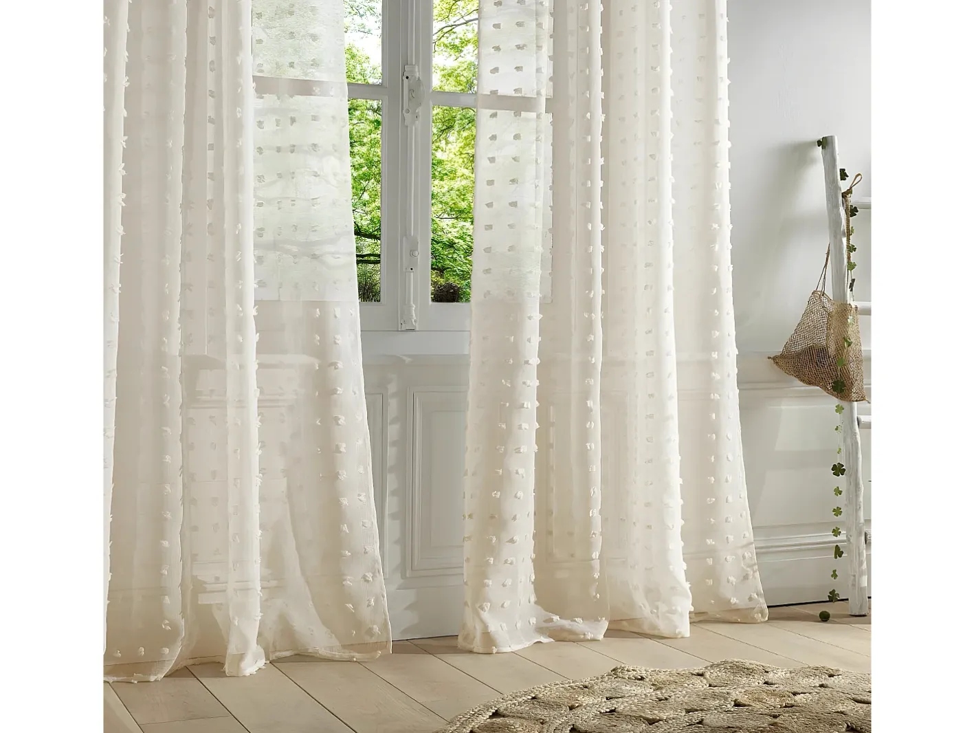 Atmosphera Cortina poliéster 240x140cm Beige Discount