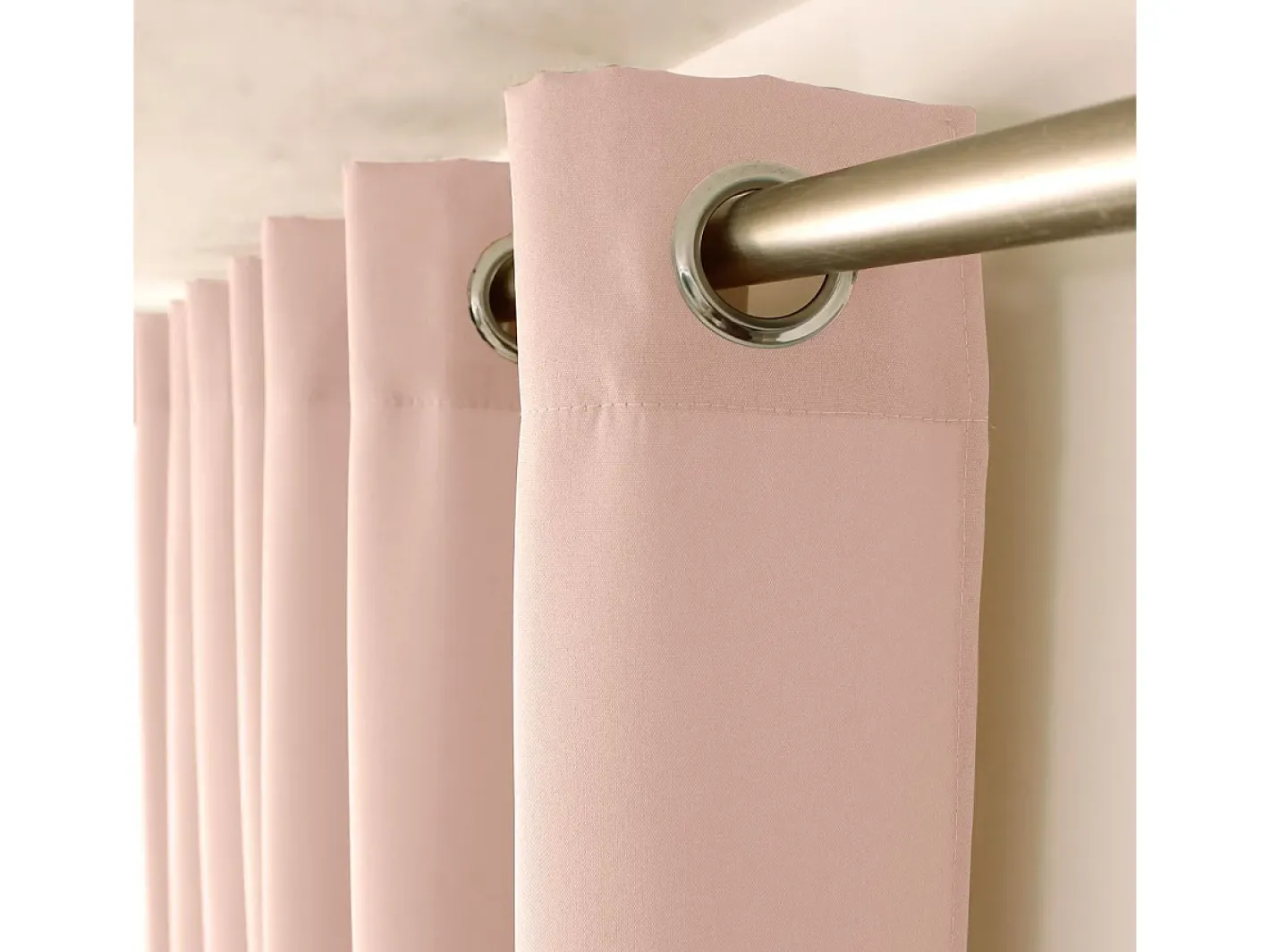 DECOSTAR Cortina unida con ollaos Rosa Clearance