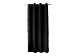 DECOSTAR Ropa De Casa-Cortina unida con ollaos Negro