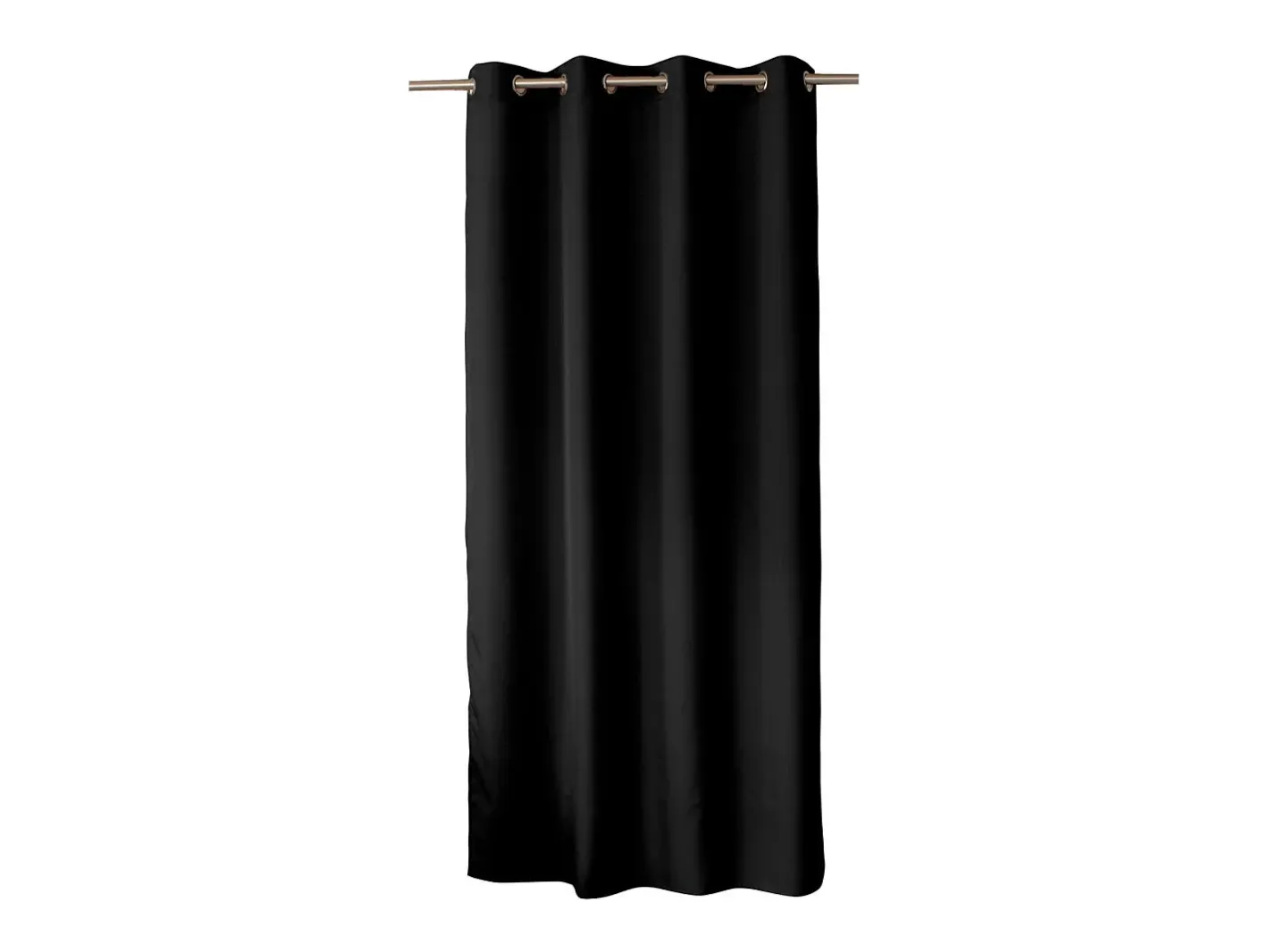 DECOSTAR Ropa De Casa-Cortina unida con ollaos Negro
