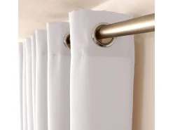 DECOSTAR Cortina unida con ollaos Blanco New
