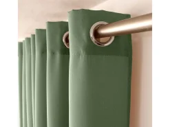 Outlet DECOSTAR Cortina unida con ollaos Verde