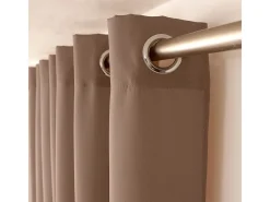 Best DECOSTAR Cortina unida con ollaos Marru00f3n