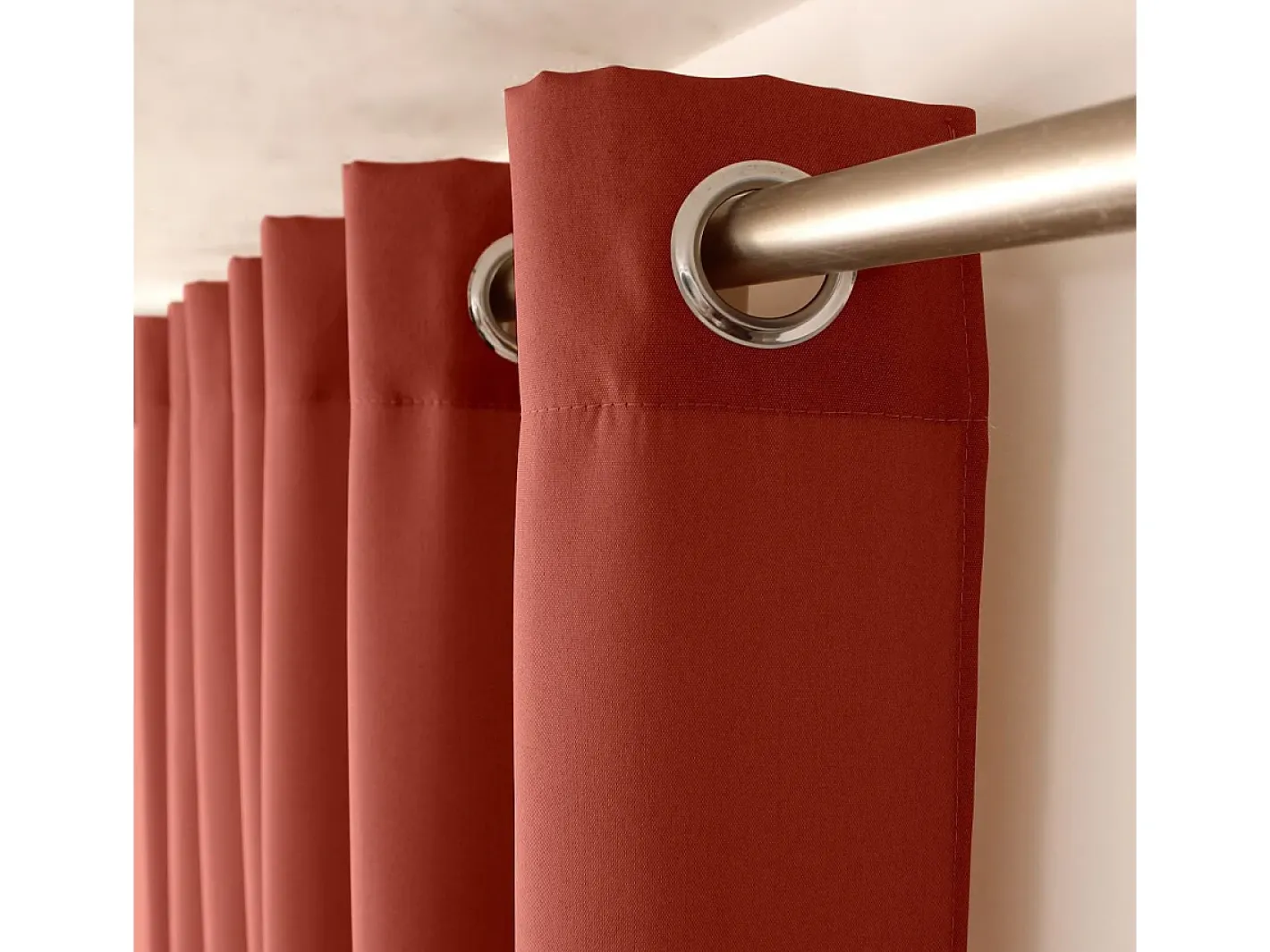 Clearance DECOSTAR Cortina unida con ollaos Naranja