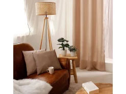 DECOSTAR Cortina unida con ollaos Beige Best