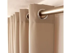 DECOSTAR Cortina unida con ollaos Beige Best