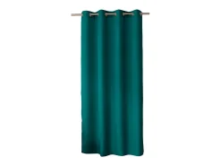DECOSTAR Cortina unida con ollaos Verde esmeralda Hot