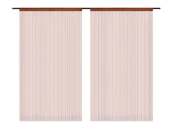 Ropa De Casa-Cortinas de flecos 2 piezas 100x250 cm marrón ES865698 Marru00f3n