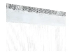 Cortinas de flecos 2 piezas 140x250 cm blancas ES329177 Blanco Discount