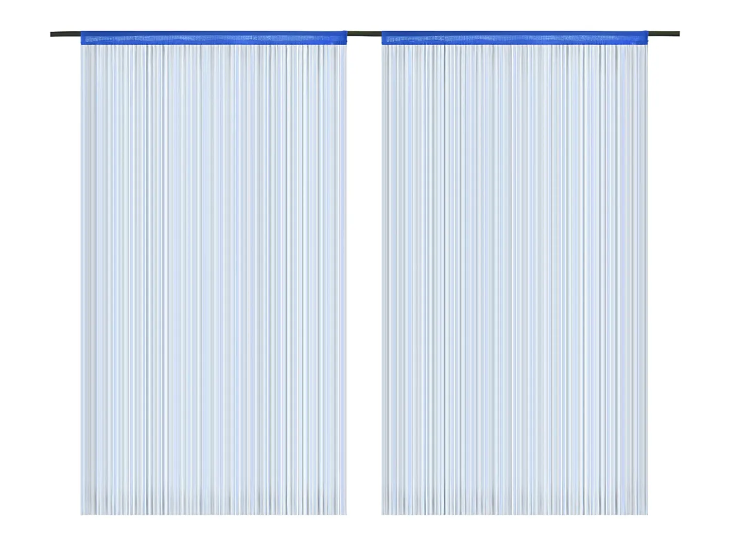 Ropa De Casa-Cortinas de flecos 2 piezas 100x250 cm ES476266 Azul