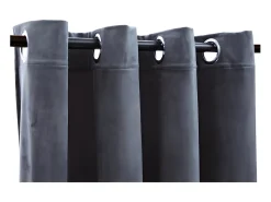 Cortinas opacas anillas 2 uds terciopelo antracita 140x225 cm ES781716 Gris antracita Discount