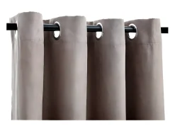 Cortinas opacas con anillas de metal 2 piezas gris 140x225 cm ES160342 Topo New