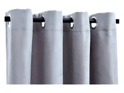 Discount Cortinas opacas con anillas de metal 2 pzs 140x175 cm ES160012 Gris