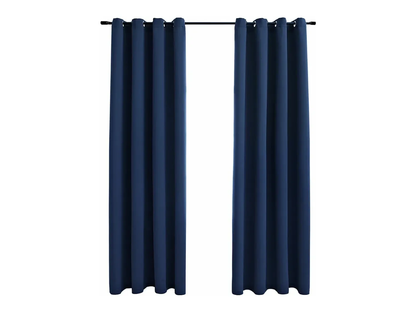 Cortinas opacas con anillas de metal 2 uds 140x225 cm ES179296 Azul Best