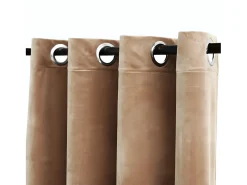 Cortinas opacas con anillas 2 uds terciopelo 140x175 cm ES201609 Beige Outlet