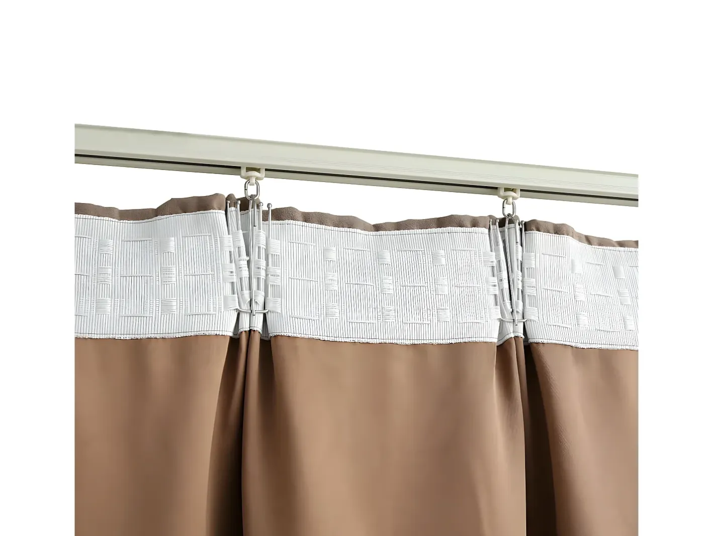 Ropa De Casa-Cortinas opacas con ganchos 2 piezas gris 140x225 cm ES183665 Topo