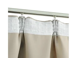 Ropa De Casa-Cortinas opacas con ganchos 2 unidades 140x175 cm ES128639 Beige