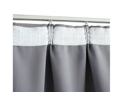 Ropa De Casa-Cortinas opacas con ganchos 2 piezas 140x225 cm ES533965 Gris