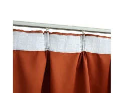 Cortinas opacas con ganchos 2 piezas color óxido 140x175 cm ES402663 Topo Discount