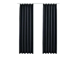 Ropa De Casa-Cortinas opacas con ganchos 2 unidades 140x175cm ES800593 Gris antracita