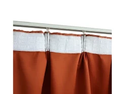 Ropa De Casa-Cortinas opacas con ganchos 2 unidades color oxidado 140x245 cm ES134938 Topo