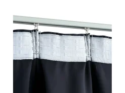 Ropa De Casa-Cortinas opacas con ganchos 2 piezas 140x255 cm ES214007 Gris antracita