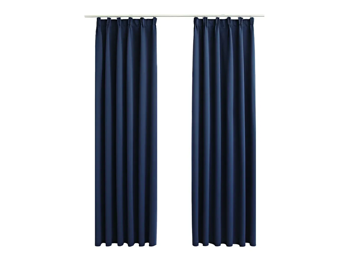 Ropa De Casa-Cortinas opacas con ganchos 2 unidades 140x245 cm ES421948 Azul