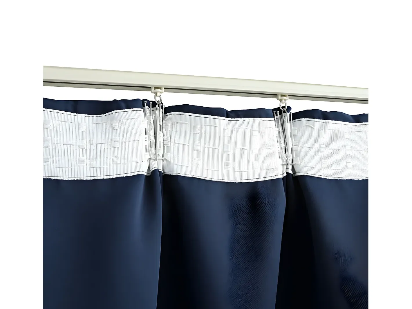 Ropa De Casa-Cortinas opacas con ganchos 2 unidades 140x245 cm ES421948 Azul