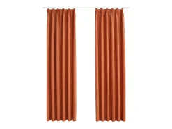 Online Cortinas opacas con ganchos 2 piezas color óxido 140x225 cm ES167254 Topo